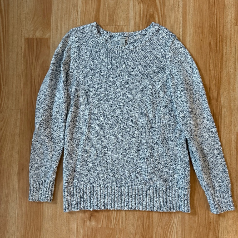L.L. Bean Women's Marled Navy Sweater